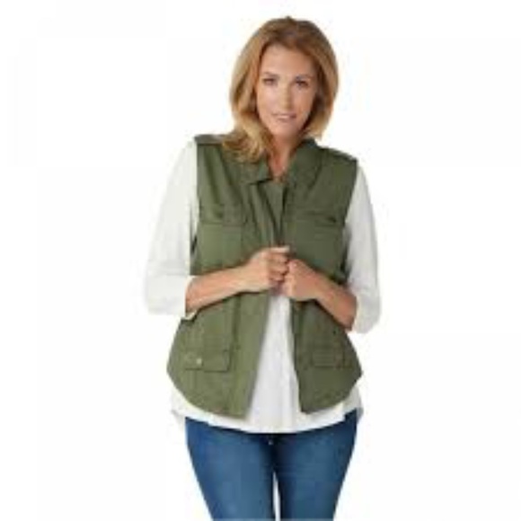 Rachel Hollis sleeveless green vest jacket size XL - Picture 8 of 8